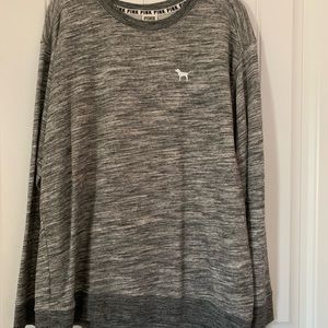 Victoria Secret PINK grey and white sweatshirt in womens